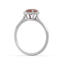 Δαχτυλίδι REM017 σε Λευκό Χρυσό 18Κ με Ρουμπίνι και Διαμάντια